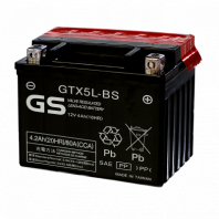 Аккумулятор GS Yuasa GTX5L-BS 12В 4Ач 80CCA 114x71x106 мм Обратная (-+)