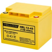 Аккумулятор Yellow HRL 12-45 YL 12В 45Ач 197x165x170 мм Обратная (-+) Аккумулятор Yellow HRL 12-45 YL 12В 45Ач 197x165x170 мм Обратная (-+)