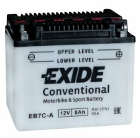 Аккумулятор EXIDE EB7C-A 12В 8Ач 90CCA 130x90x114 мм Обратная (-+)