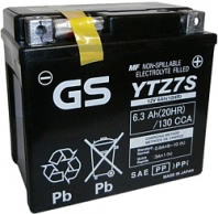 Аккумулятор GS Yuasa YTZ7S GS 12В 6Ач 130CCA 113x70x105 мм Обратная (-+)