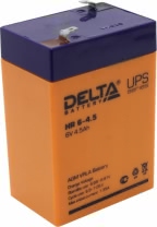Аккумулятор Delta HR 6-4.5 6В 4,5Ач 70x47x107 мм Прямая (+-)