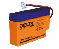 Аккумулятор Delta DTM 12008 12В 0,8Ач 96x25x62 мм Провод с гнездом (AMP Т9)