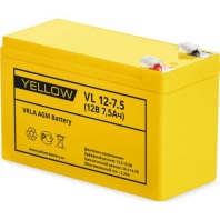 Аккумулятор Yellow VL 12-7,5 YL 12В 7,5Ач 151x65x94 мм Прямая (+-)