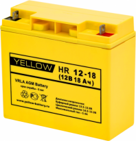 Аккумулятор Yellow HR 12-18 YL 12В 18Ач 181x77x167 мм Обратная (-+)