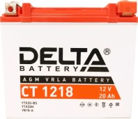 Аккумулятор Delta CT 1218 12В 20Ач 270CCA 177x88x154 мм Прямая (+-)