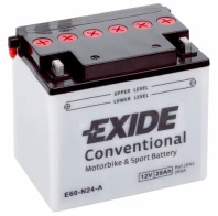 Аккумулятор EXIDE E60-N24-A 12В 28Ач 280CCA 184x124x169 мм Прямая (+-)