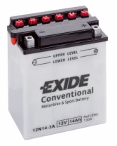 Аккумулятор EXIDE 12N14-3A 12В 14Ач 130CCA 134x89x166 мм Обратная (-+)