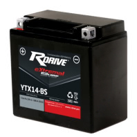 Аккумулятор RDRIVE-YTX14-BS GD 12В 12Ач 230CCA 150x87x145 мм Прямая (+-)