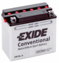 Аккумулятор EXIDE EB18L-A 12В 18Ач 190CCA 180x90x162 мм Обратная (-+)