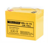 Аккумулятор Yellow HRL 12-75 YL 12В 75Ач 260x168x214 мм Прямая (+-)