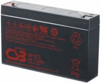 Аккумулятор CSB-GP-672-F1 6В 7,2Ач 151x34x95 мм Прямая (+-)