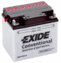 Аккумулятор EXIDE E60-N30-A 12В 30Ач 300CCA 185x128x168 мм Прямая (+-)