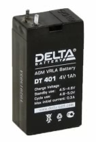 Аккумулятор Delta DT 401 4В 1Ач 35x22x69 мм Обратная (-+)