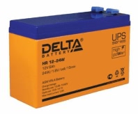 Аккумулятор Delta HR 12-24 W 12В 6Ач 151x52x99 мм Прямая (+-)
