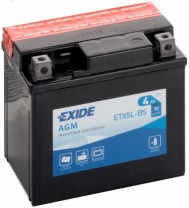 Аккумулятор EXIDE ETX5L-BS 12В 4Ач 70CCA 113x70x105 мм Обратная (-+)