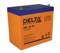 Аккумулятор Delta HRL 12-55 12В 55Ач 229x138x213 мм Прямая (+-) Аккумулятор Delta HRL 12-55 12В 55Ач 229x138x213 мм Прямая (+-)