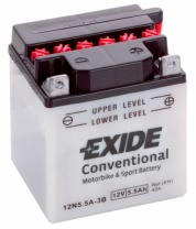 Аккумулятор EXIDE 12N5,5A-3B 12В 5,5Ач 40CCA 103x90x114 мм Обратная (-+)