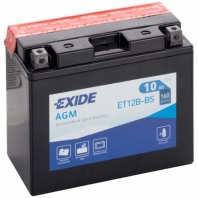 Аккумулятор EXIDE ET12B-BS 12В 10Ач 160CCA 150x70x130 мм Прямая (+-)