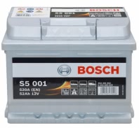 Аккумулятор BOSCH Silver Plus S5 0 092 S50 010 12В 52Ач 520CCA 207x175x175 мм Обратная (-+)